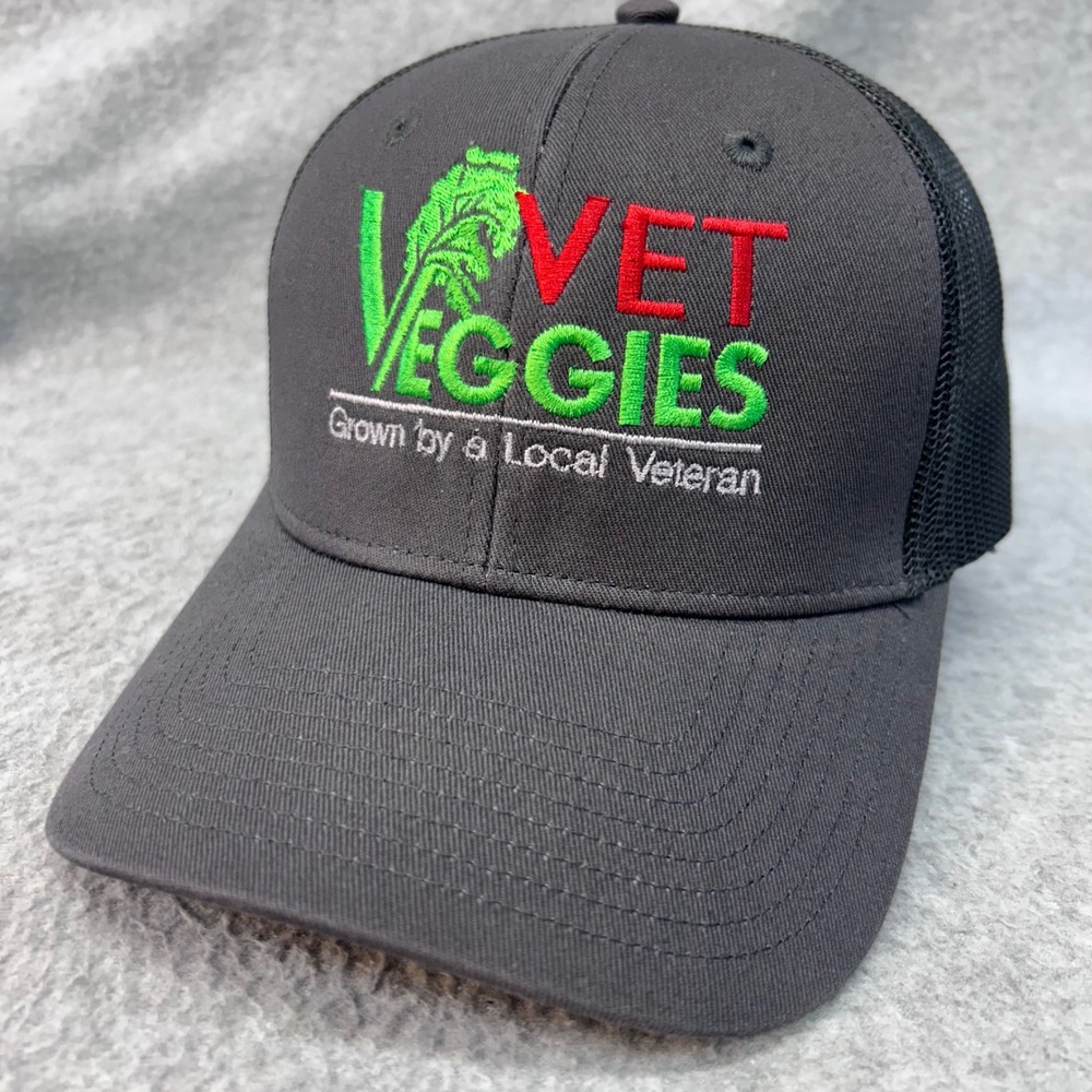 Vet Veggies Unisex Gray Port Authority Trucker Hat Mesh Snapback OSFM